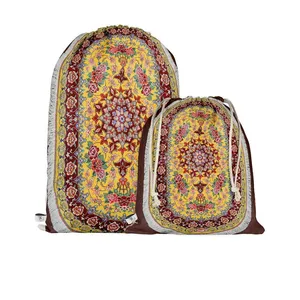 نظم دهنده سفری مدوپد طرح قالی قم ترنجی بیضی مدل C-Ghom143 بسته 2 عددی