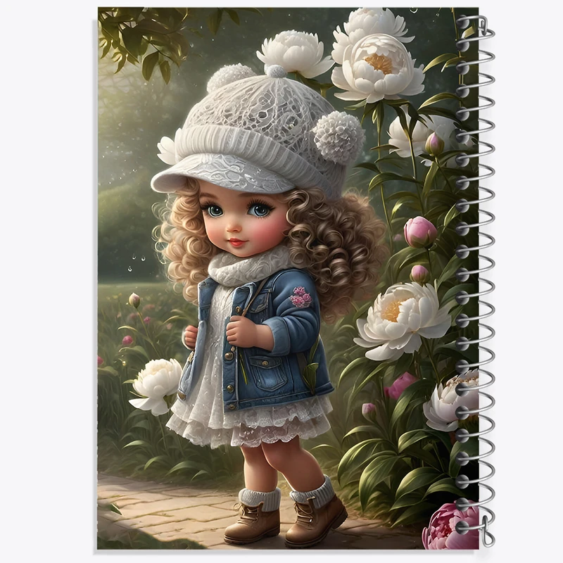 دفتر نقاشی 50 برگ خندالو طرح دخترانه کیوت کد F6746