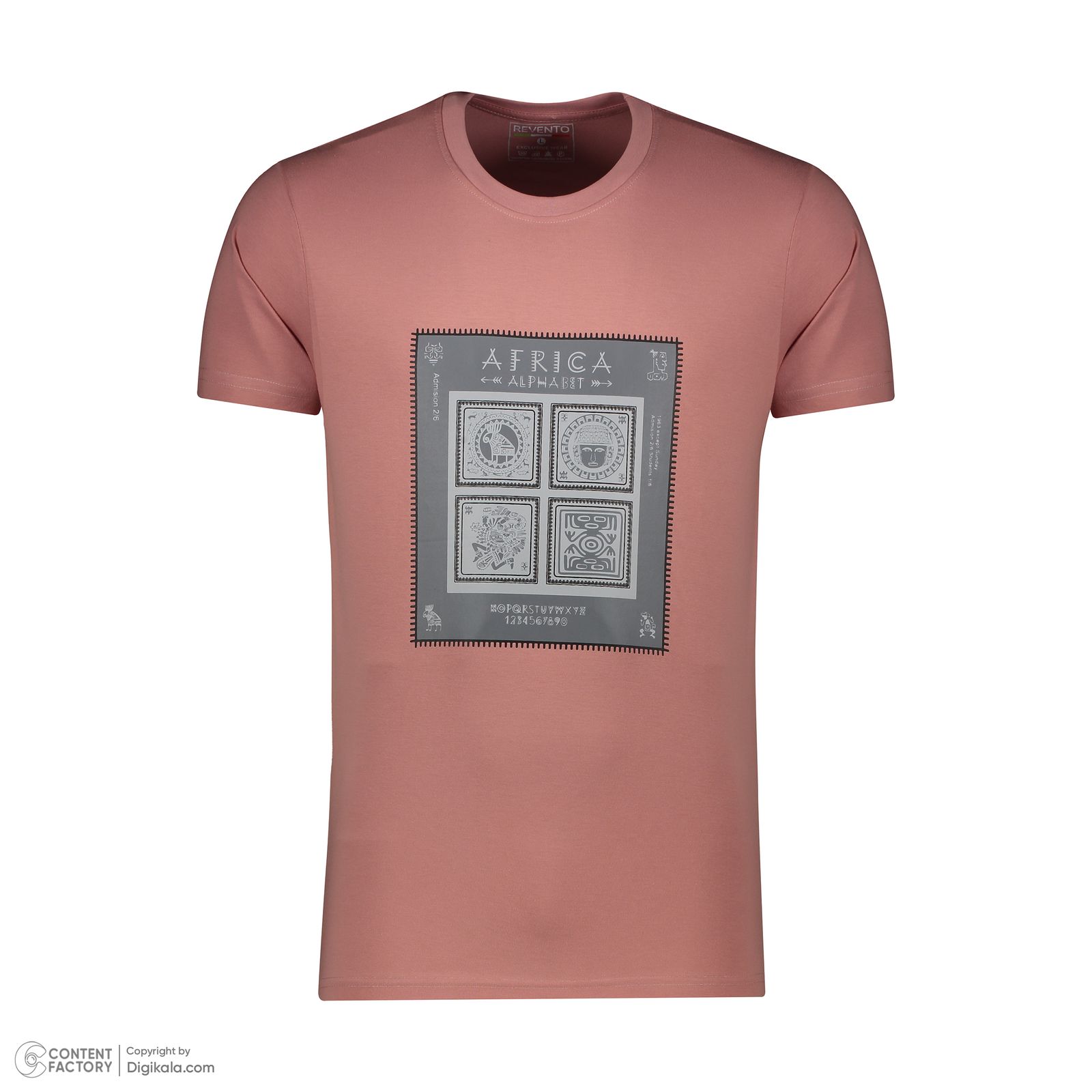 تی‌شرت آستین کوتاه مردانه مدل M117 رنگ صورتی -  - 3