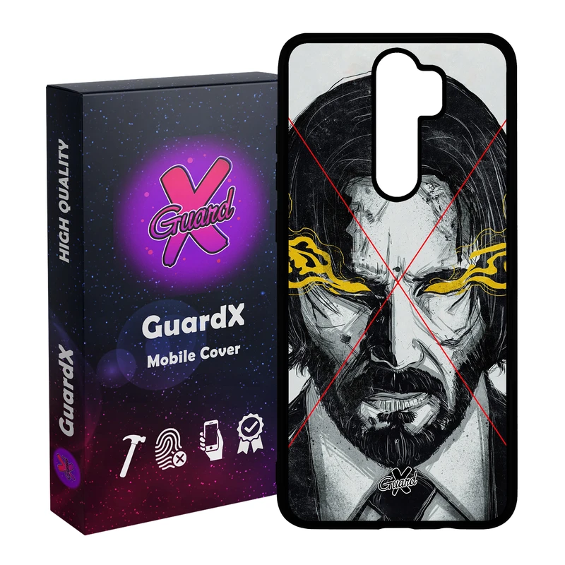 کاور گارد ایکس طرح John Wick مدل Glass10158 مناسب برای گوشی موبایل شیائومی Redmi 9 / 9 Prime