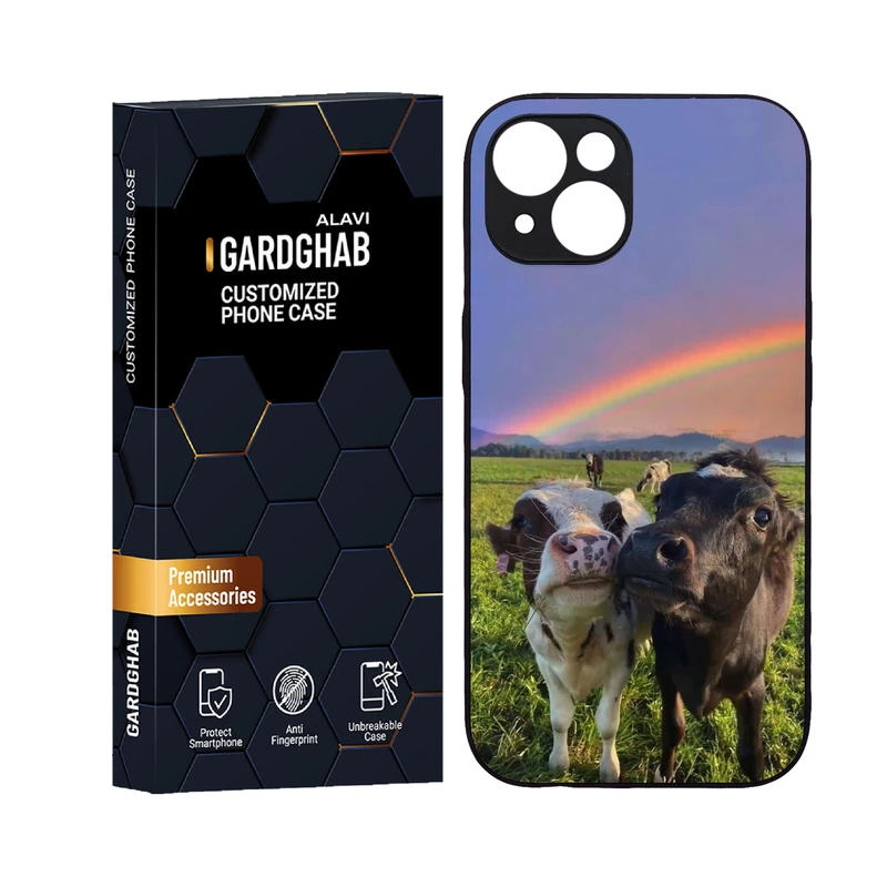 کاور گارد قاب علوی مدل دورژله ای حیوانات مناسب برای گوشی موبایل اپل iPhone 14