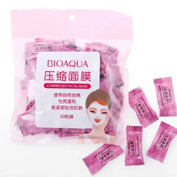 قرص ماسک ورقه ای صورت بایو آکوا مدل F01 بسته 50 عددی