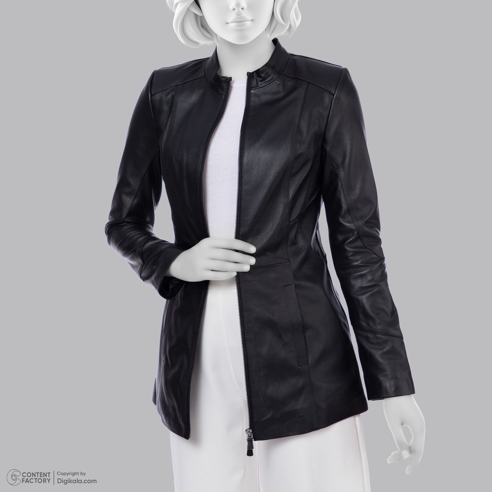 کت چرم زنانه چرم مشهد مدل B0461 -  - 2