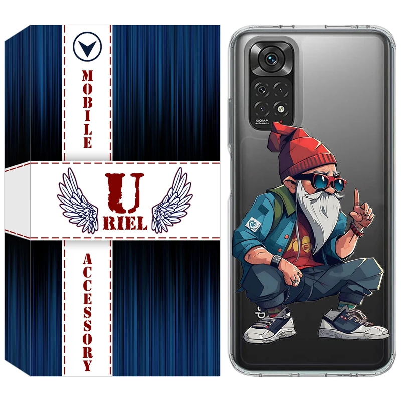 کاور یوریل مدل Clear کد 48 طرح پیرمرد مناسب برای گوشی موبایل شیائومی Redmi Note 11 4G / Redmi Note 11S
