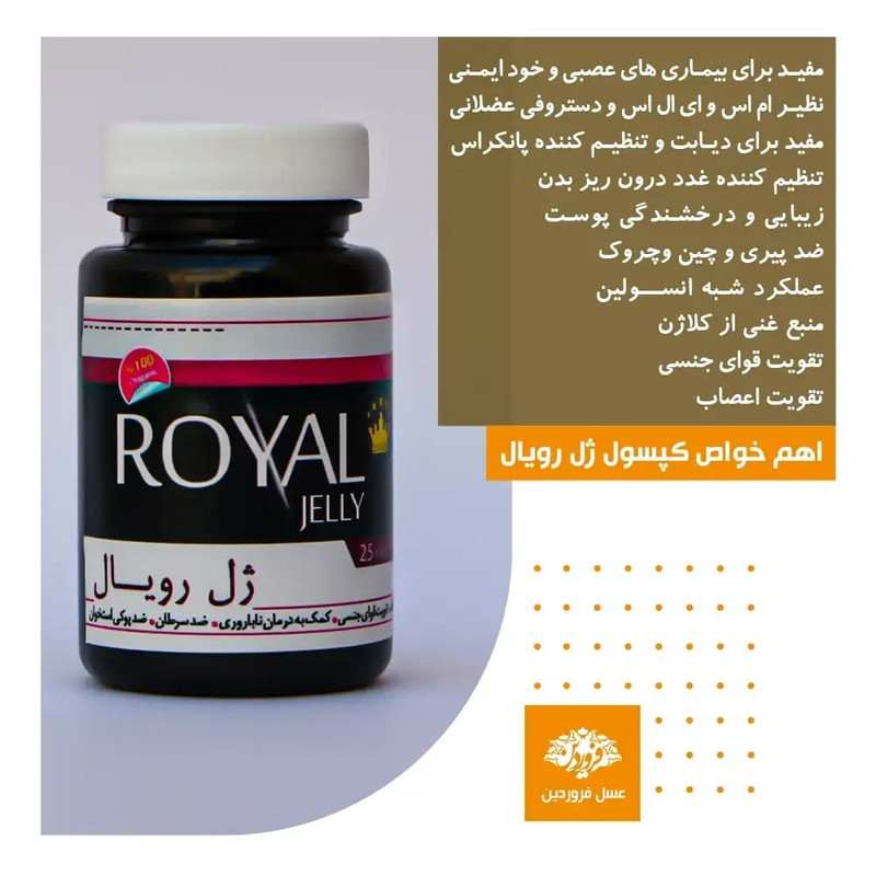 کپسول ژل رویال فروردین بسته 20 عددی