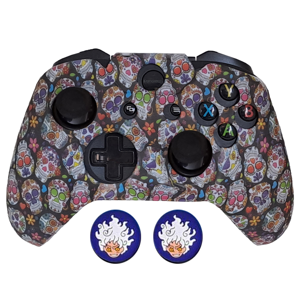 محافظ دسته ایکس باکس وان طرح جمجمه رنگی مدل Skull ONE026 به همراه روکش آنالوگ