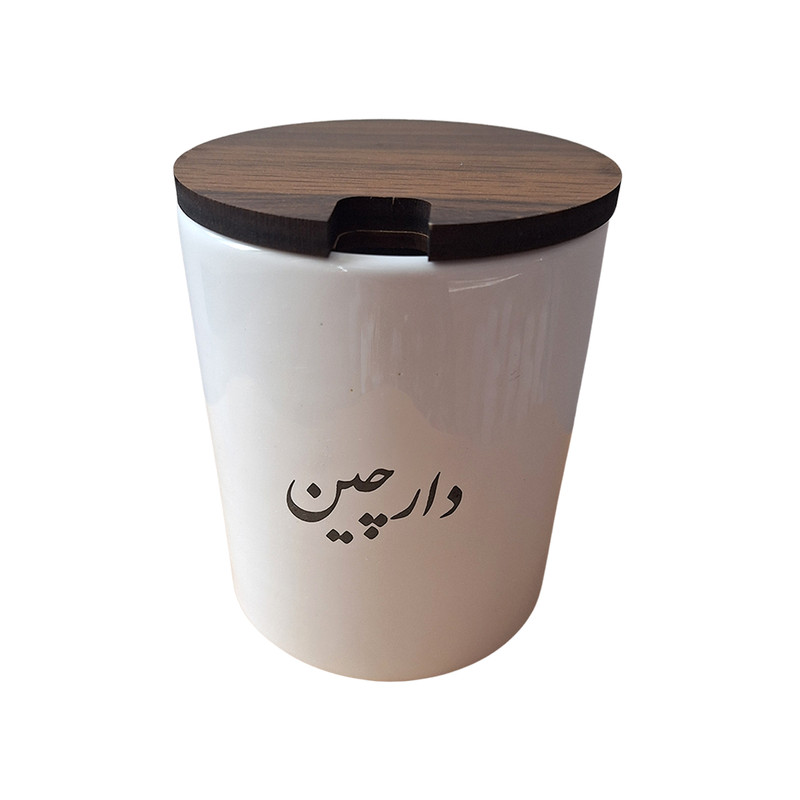 جا ادویه مدل درب چوبی طرح دارچین جا ادویه مدل درب چوبی طرح دارچین