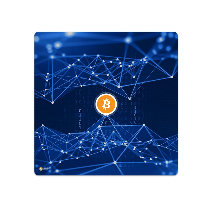 ماوس پد هومرو مدل NX026 طرح ارز دیجیتال بیت کوین سایز 40x40 سانتی متر