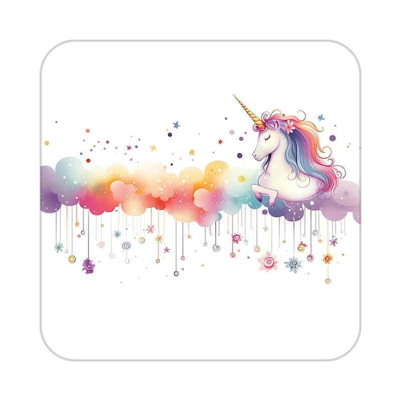 زیر لیوانی کاکتی طرح اسب تک شاخ و یونیکورن مدل mp30170