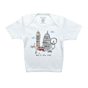 تی شرت آستین کوتاه نوزادی اسپیکو مدل لندن