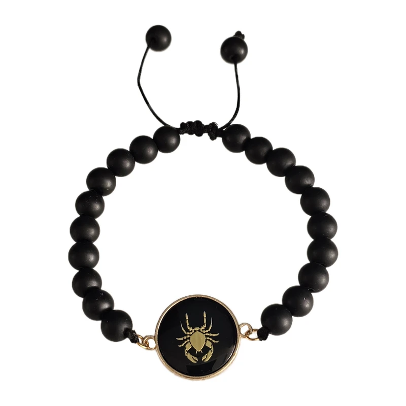 دستبند مهره ای زنانه مدل رزینی ماه تولد تیر اونیکس