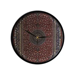 ساعت دیواری مدوپد طرح فرش قم لچک و ترنج مدل C-Ghom020