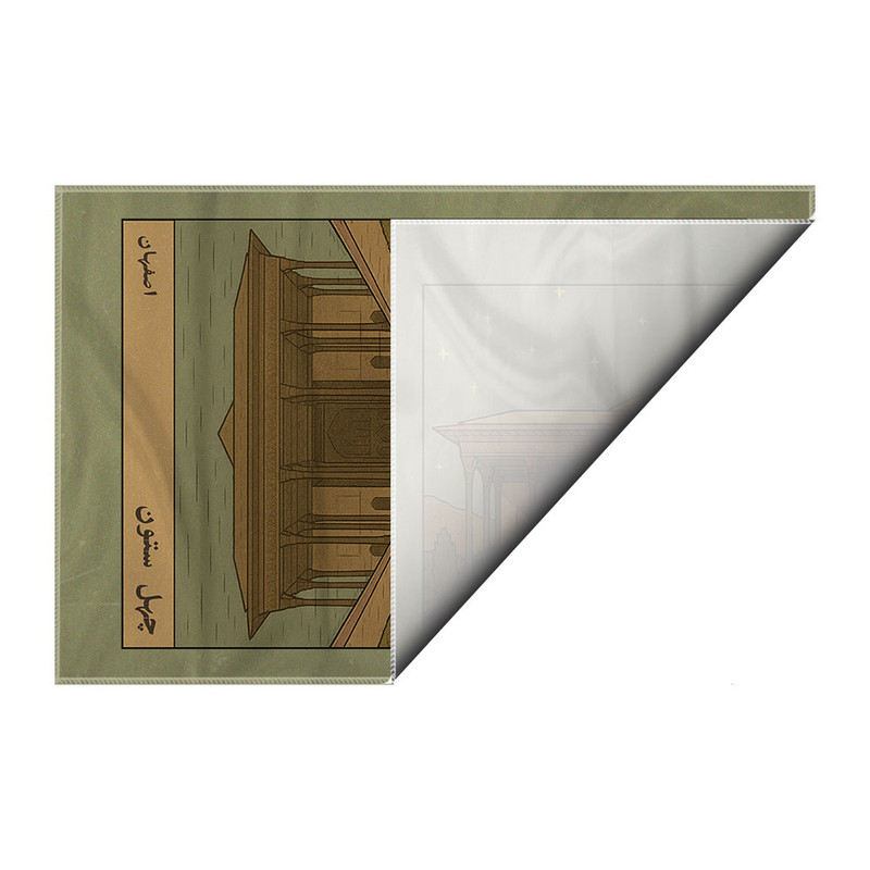 کاغذ کادو ترمه طراحان ایده مدل کارت کاخ چهل ستون اصفهان کد map1504 سایز 57x37 سانتی متر