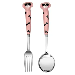 قاشق و چنگال مدل Animal طرح سگ
