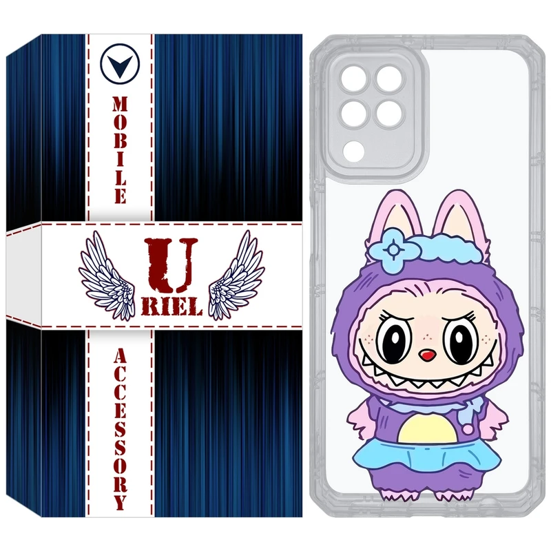 کاور یوریل مدل Clear کد 141 طرح لبوبو Labubu مناسب برای گوشی موبایل سامسونگ Galaxy A22 4G / M32 / M22