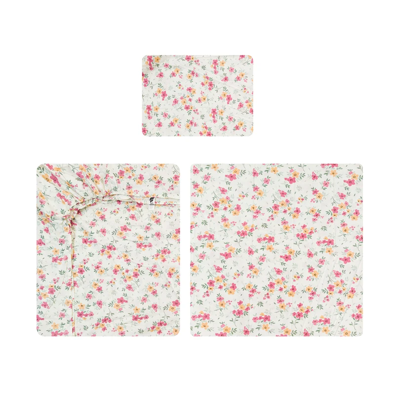 سرویس روتختی 1 نفره 3 تکه آدنو مدل گلی کد FI39