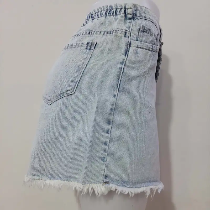 دامن خمره‌ای زنانه مدل جین پایین ریش کد 02