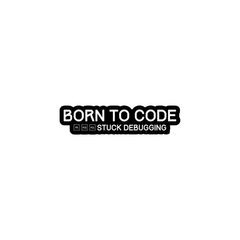 استیکر تزئینی موبایل و تبلت لولو مدل متولد شده برای برنامه نویسی BORN TO CODE کد 334