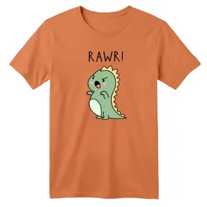 تی شرت آستین کوتاه بچگانه مدل دایناسور کد ۲۱ رنگ گلبهی