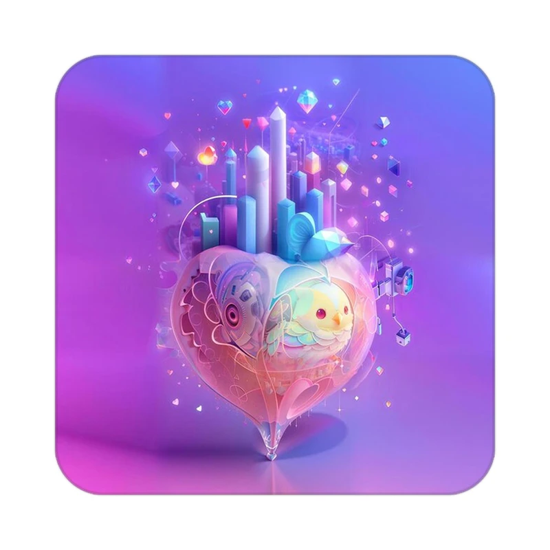 زیر لیوانی کاکتی مدل عاشقانه کد mp11332