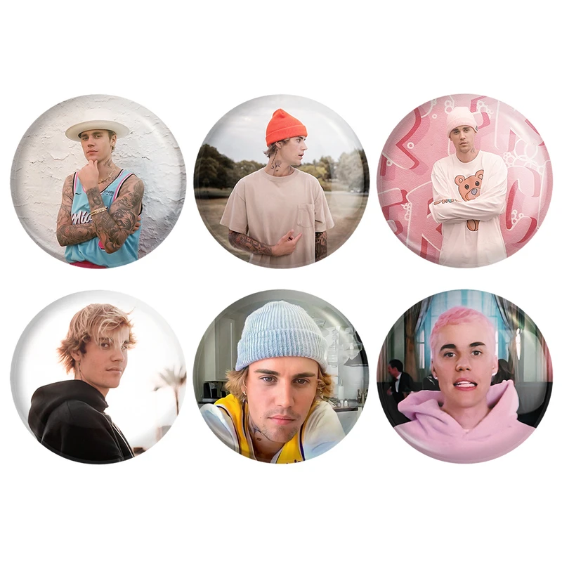 مگنت خندالو طرح جاستین بیبر Justin Bieber کد 1086A مجموعه 6 عددی