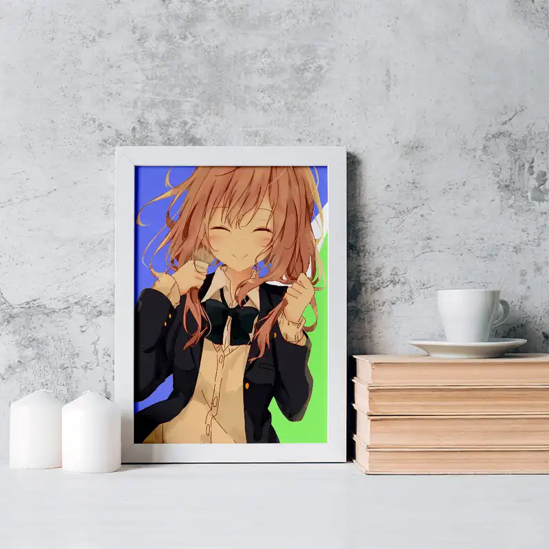 تابلو خندالو مدل شوکو نیشیمیا انیمه سایلنت ویس کد 15829