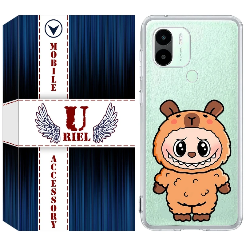 کاور یوریل مدل Clear کد 110 طرح لبوبو Labubu مناسب برای گوشی موبایل شیائومی Redmi A1 Plus / A2 Plus