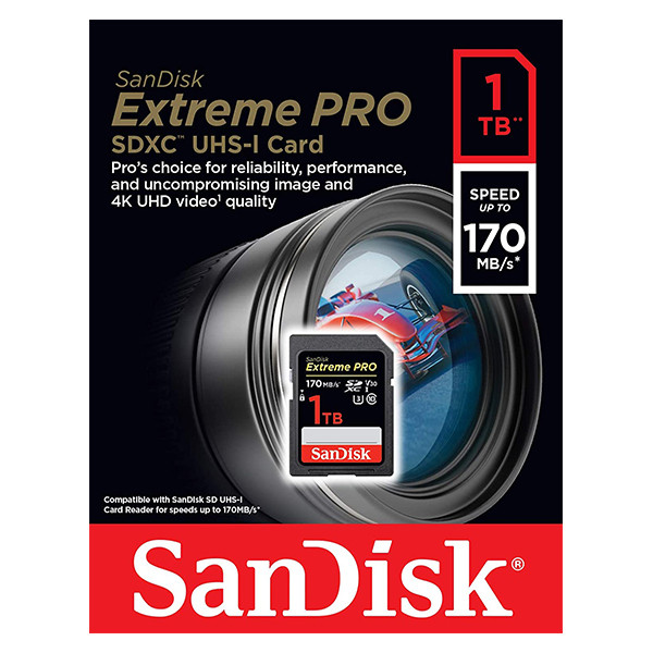 کارت حافظه SDXC سن دیسک مدل Extreme Pro V30 کلاس 10 استاندارد UHS-I U3 سرعت 170mbps ظرفیت 1 ترابایت