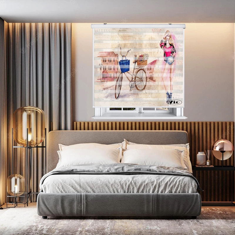 پرده زبرا زیو مدل K3015 سایز 150x200 سانتی متر