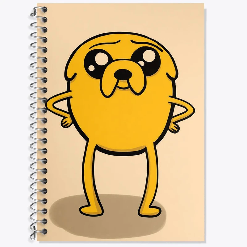 دفتر زبان 50 برگ خندالو مدل دو خط طرح جیک وقت ماجراجویی Adventure Time کد 20809