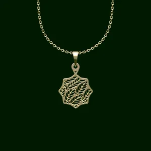 گردنبند طلا 18 عیار زنانه مدوپد مدل هندسی کد V2-1-1050