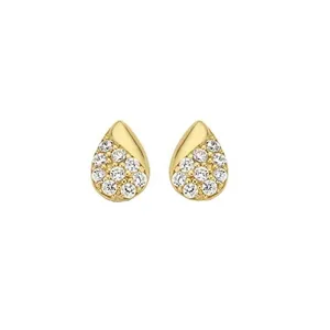 گوشواره طلا 18 عیار زنانه قیراط مدل اشک کد GH5897