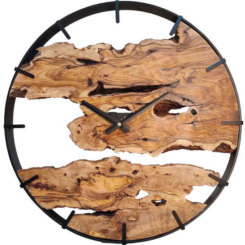 ساعت دیواری مدل روستیک چوبی