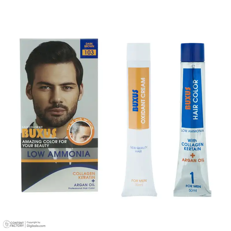 کیت رنگ مو بوکساس شماره 103 حجم 50 میلی لیتر رنگ قهوه ای تیره