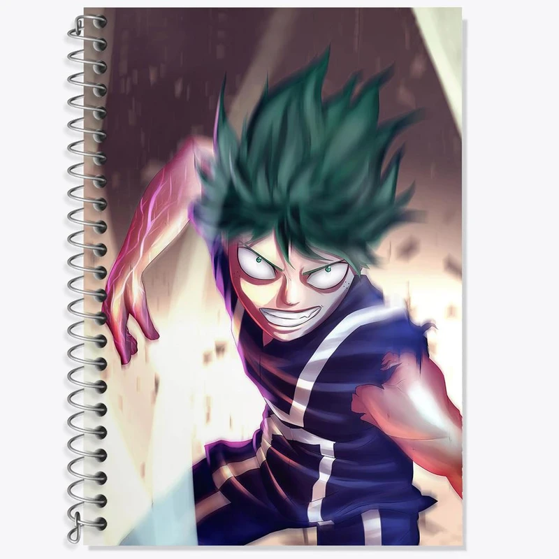 دفتر زبان 50 برگ خندالو مدل دو خط طرح دکو انیمه آکادمی قهرمان من کد 16132