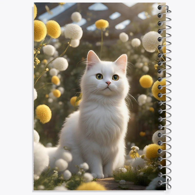 دفتر ژورنال نویسی 50 برگ خندالو مدل نقطه ای طرح گربه (Cat) کد N3411