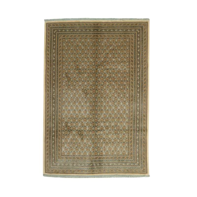 فرش نیمه دستبافت شش و نیم متری مدل گل ابریشم کد 543894