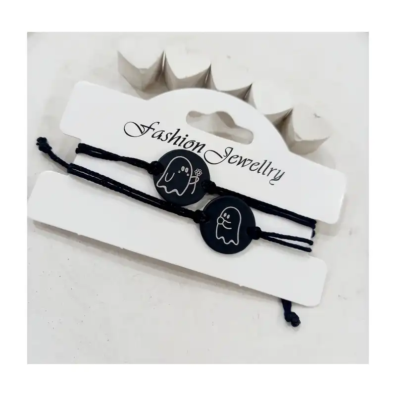 دستبند مدل ست دوستی روح و گل بسته 2 عددی