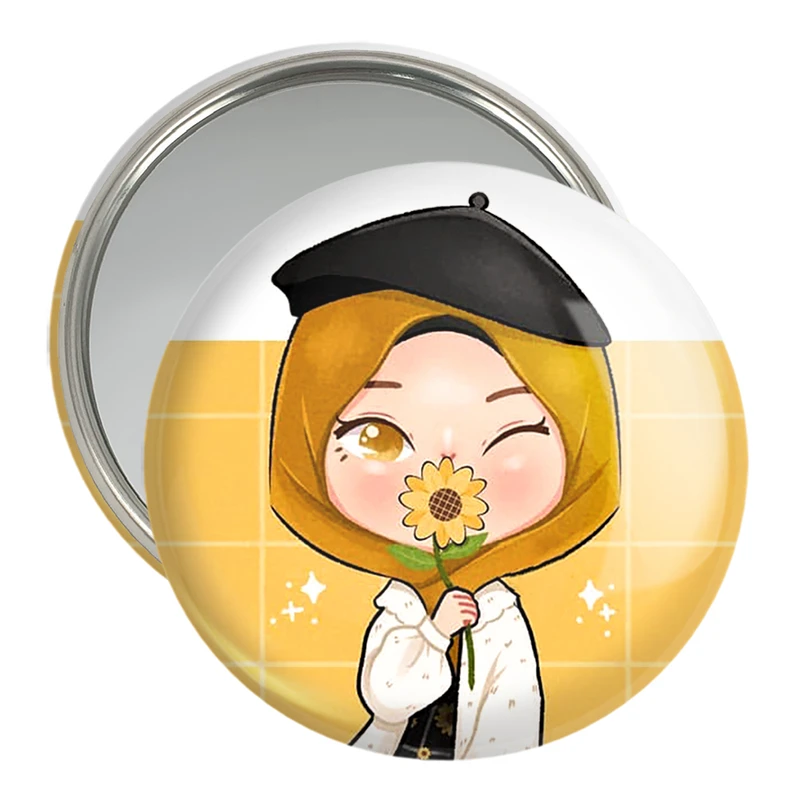 آینه جیبی خندالو مدل دخترانه باحجاب کد 25984