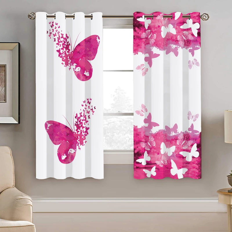 پرده نیروانا طرح  پروانه مدل مخمل کد 8135 سایز 140×200 سانتی متر