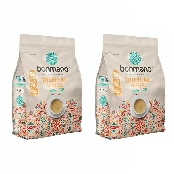 کافی میکس 1*2 بدون شکر بن مانو 768 گرم - مجموعه 2 عددی