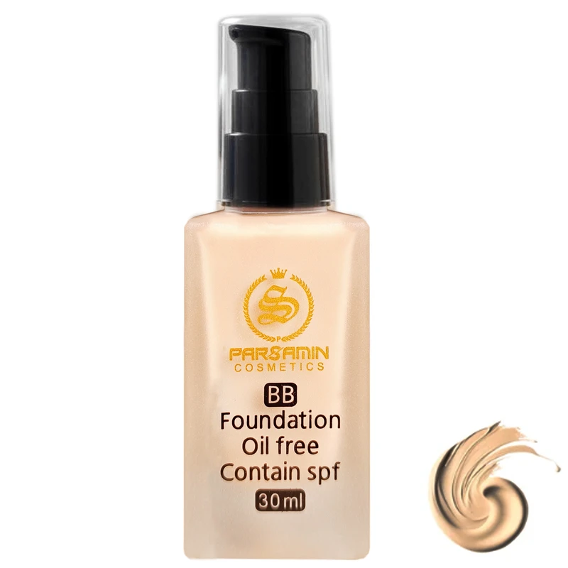کرم پودر مایع SPF15 پارس سامین مدل BB شماره 04 مناسب انواع پوست حجم 30 میلی‌لیتر