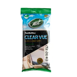 دستمال مرطوب خودرو ترتل واکس مدل CLEAR VUE بسته 24 عددی