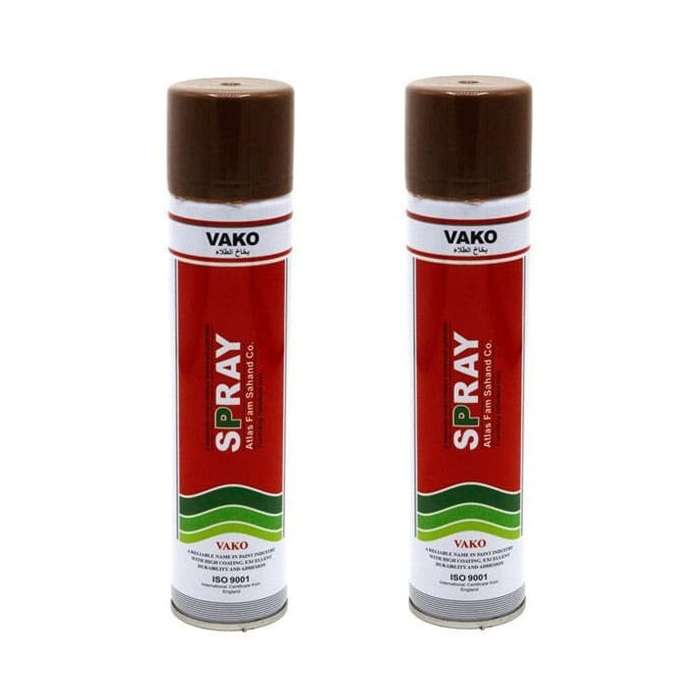 اسپری رنگ قهوه ای روشن واکو مدل اطلس حجم 300 میلی لیتر بسته 2 عددی اسپری رنگ قهوه ای روشن واکو مدل اطلس حجم 300 میلی لیتر بسته 2 عددی