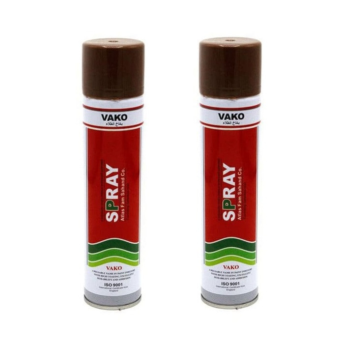 اسپری رنگ قهوه ای روشن واکو مدل اطلس حجم 300 میلی لیتر بسته 2 عددی اسپری رنگ قهوه ای روشن واکو مدل اطلس حجم 300 میلی لیتر بسته 2 عددی