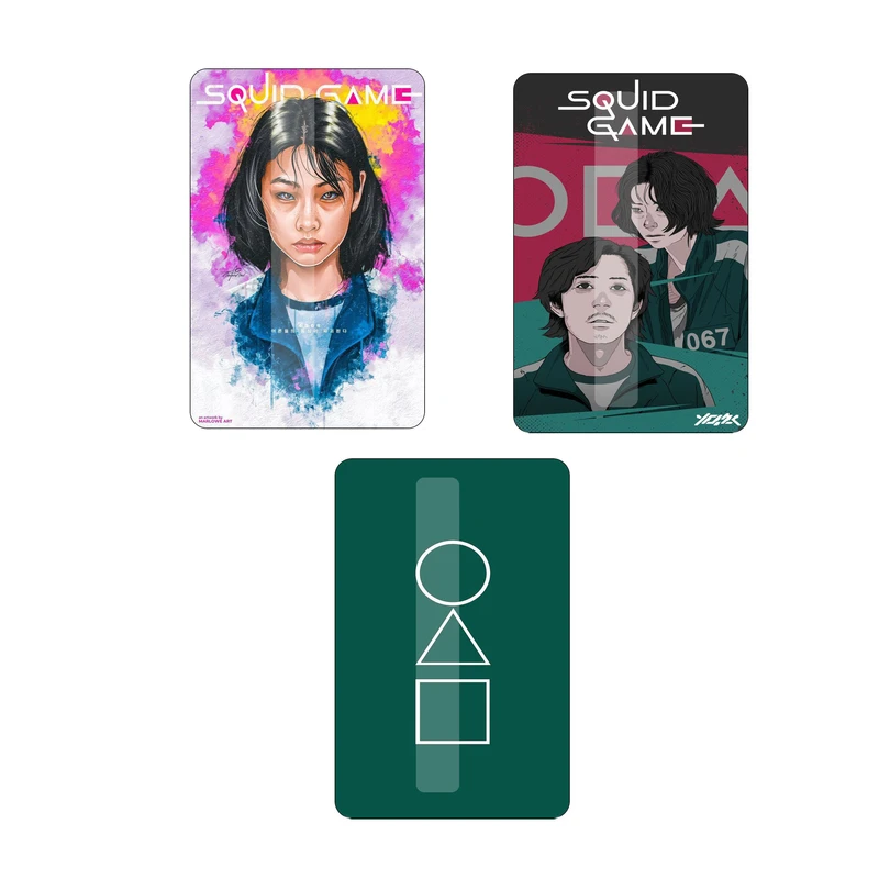 استیکر کارت مدل سریال squid game بازی مرکب کد 5 بسته 3 عددی