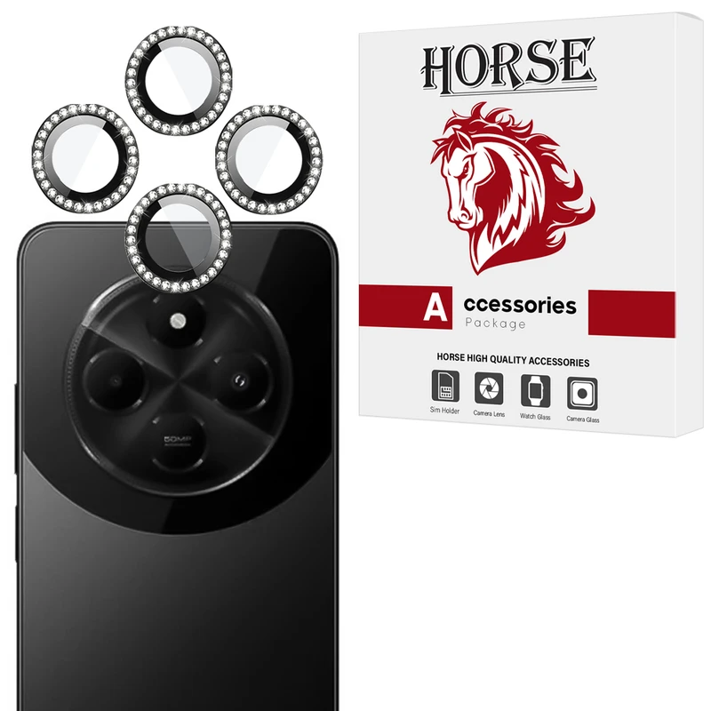 محافظ لنز دوربین شیشه‌ای هورس مدل NRIH20 مناسب برای گوشی موبایل شیائومی Poco C75