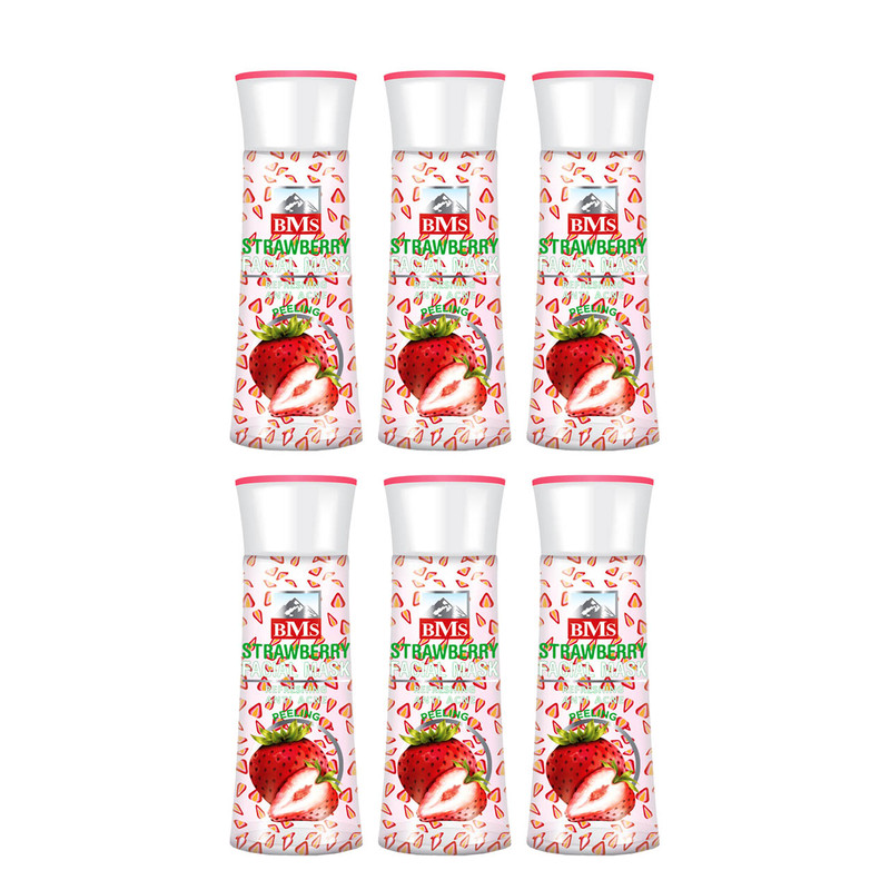 ماسک صورت بی ام اس مدل Strawberry حجم 160 میلی لیتر مجموعه 6 عددی