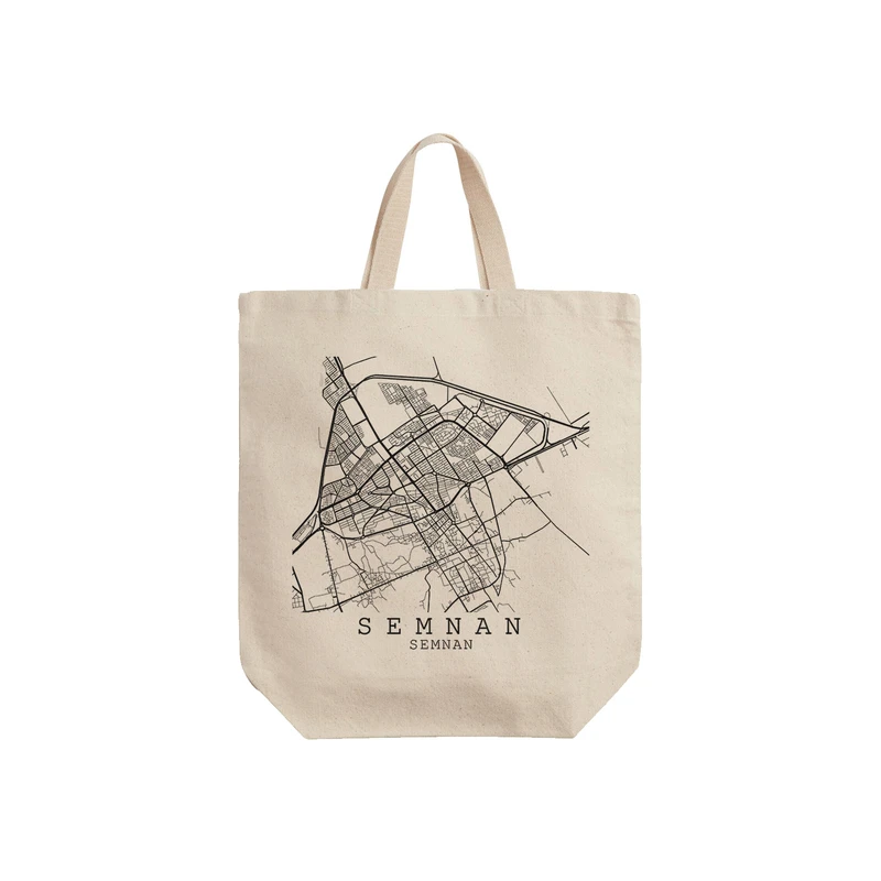 ساک خرید ترمه طراحان ایده مدل نقشه شهر سمنان کد map0508 - S