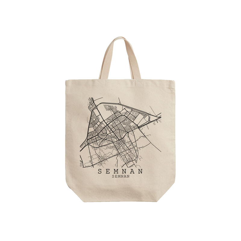 ساک خرید ترمه طراحان ایده مدل نقشه شهر سمنان کد map0508 - S